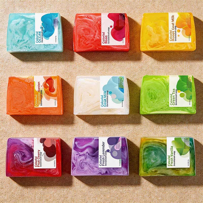 CouldNook Colorful Swirl Goat Milk Essential Oil Soap Bar