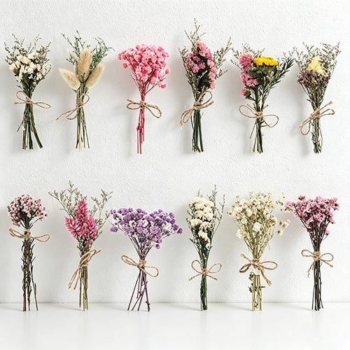 CloudNook Natural Dried Flower Bouquet‑Mini Dried Floral Arrangement