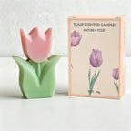 CouldNook 3D Tulip Flower Scented Candle - Pastel Spring Aesthetic Decor