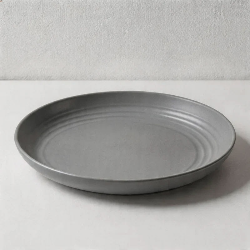 Multicolor Round Plastic Plates - Lightweight Unbreakable Dinner Plates for Daily Use（Set of 10）