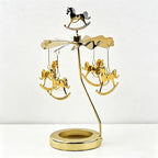 Rotating Carousel Candle Holder Candle Making Kits - Golden Spinning Tealight Carousel