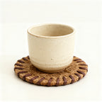 CouldNook Natural Coir Woven Tea Coaster - Rustic Zen Cup Mat