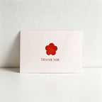 Simple Floral Greeting Card - Valentine's Day Birthday Thank You Card
