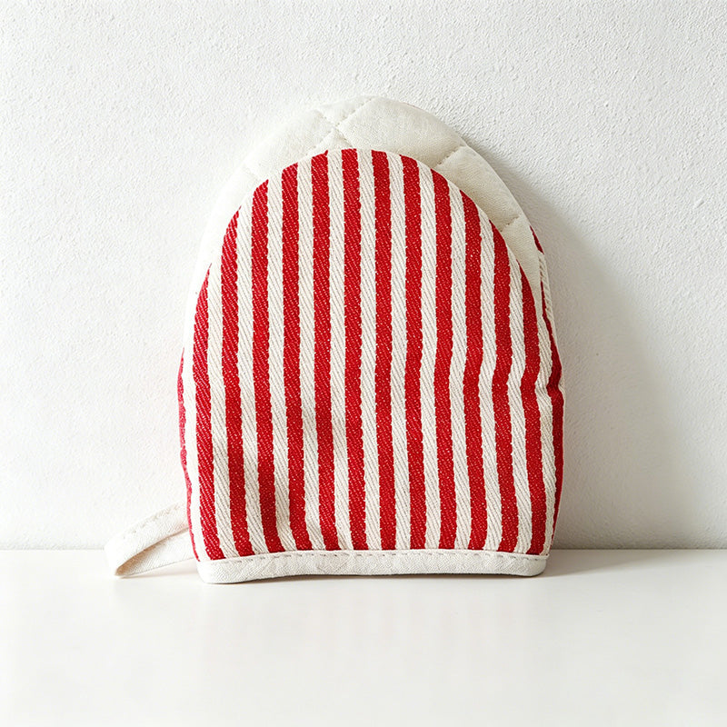 CouldNook Cotton Duckbill Oven Mitt - Minimalist Striped Kitchen Pot Holder