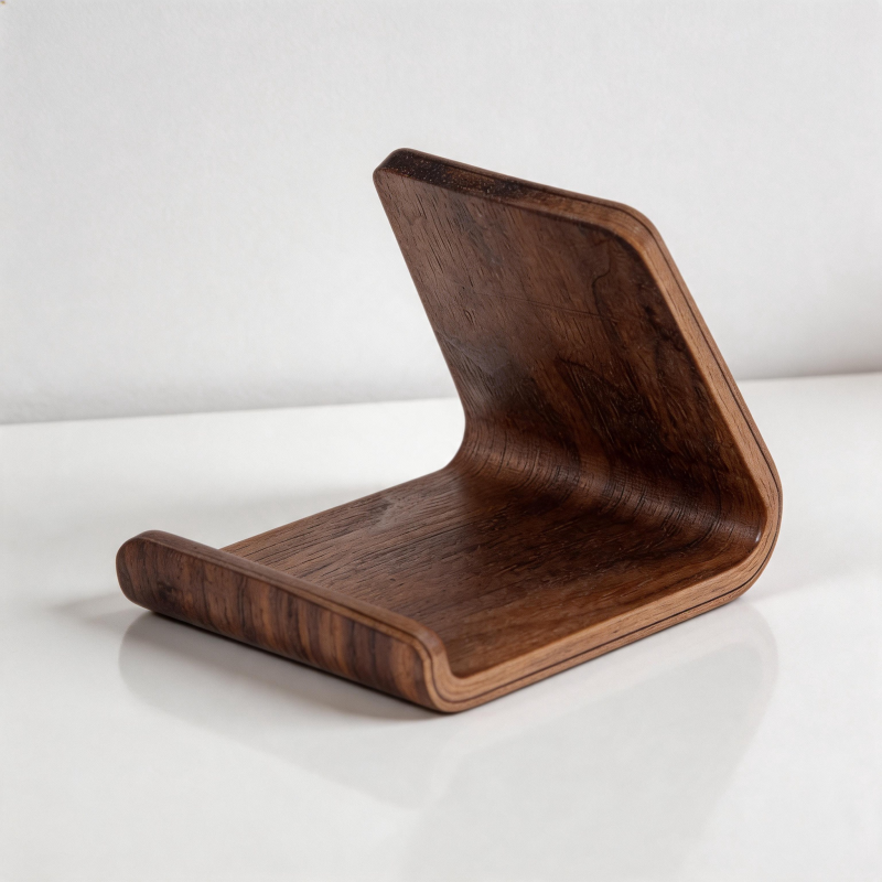 CouldNook Walnut Wood Phone Stand - Minimalist Desk Holder