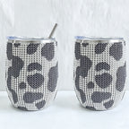 CouldNook 12oz Bling Rhinestone Stemless Wine Tumbler - Clear Lid & Straw (Solid Color Series)