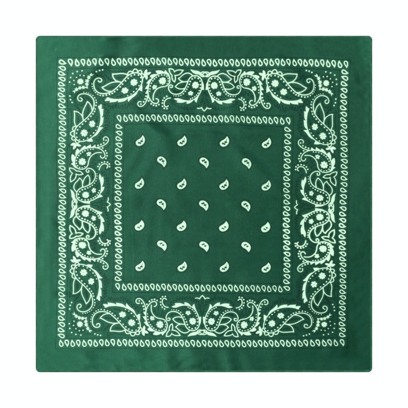 Paisley Print Culinary Bandanas - Polyester Square Headscarf(Set of 10)