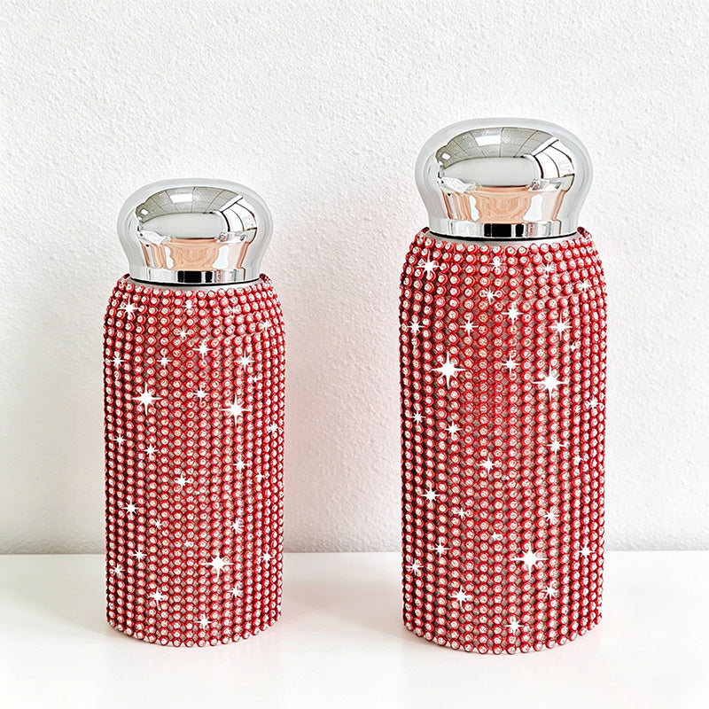 CouldNook Rhinestone Tumblers-6oz Stainless Steel Vacuum Insulated U-Shaped Eggshell Coffee Cup with Straw