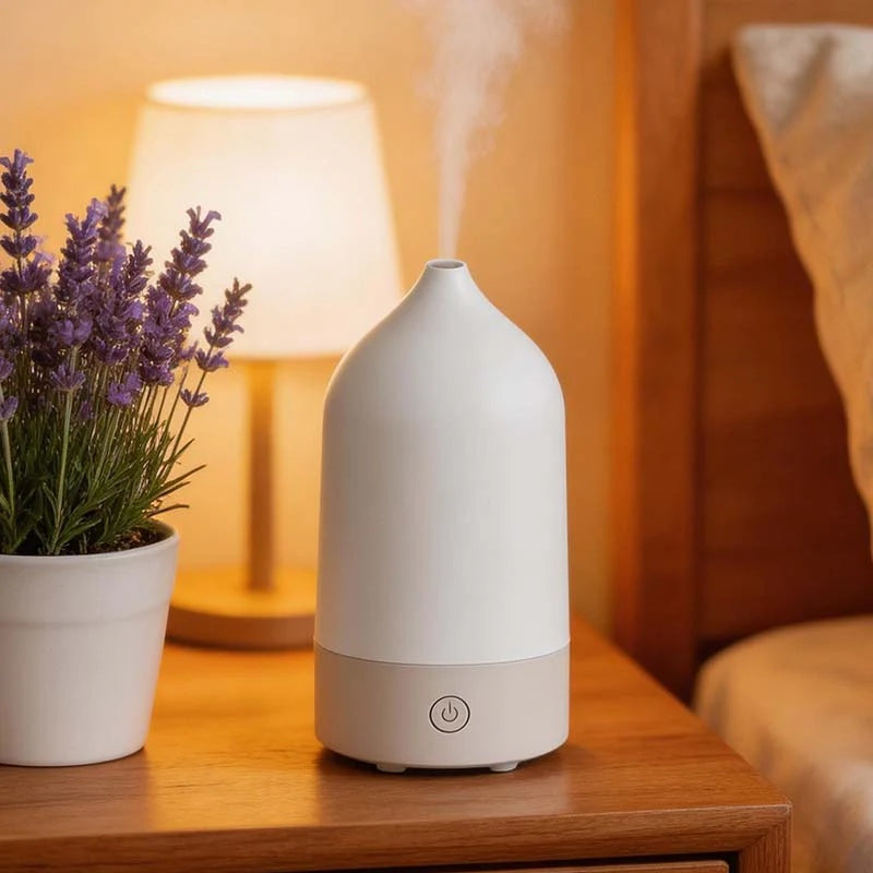 CouldNook Minimalist Vase Essential Oil Diffuser - 3-in-1 Humidifier & Night Light
