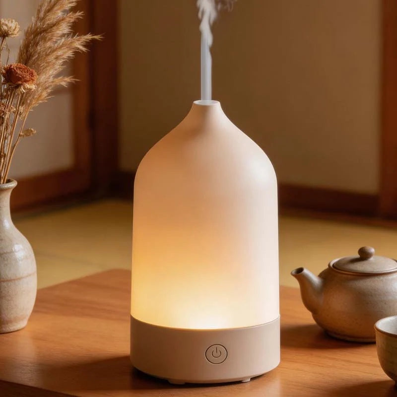CouldNook Minimalist Vase Essential Oil Diffuser - 3-in-1 Humidifier & Night Light