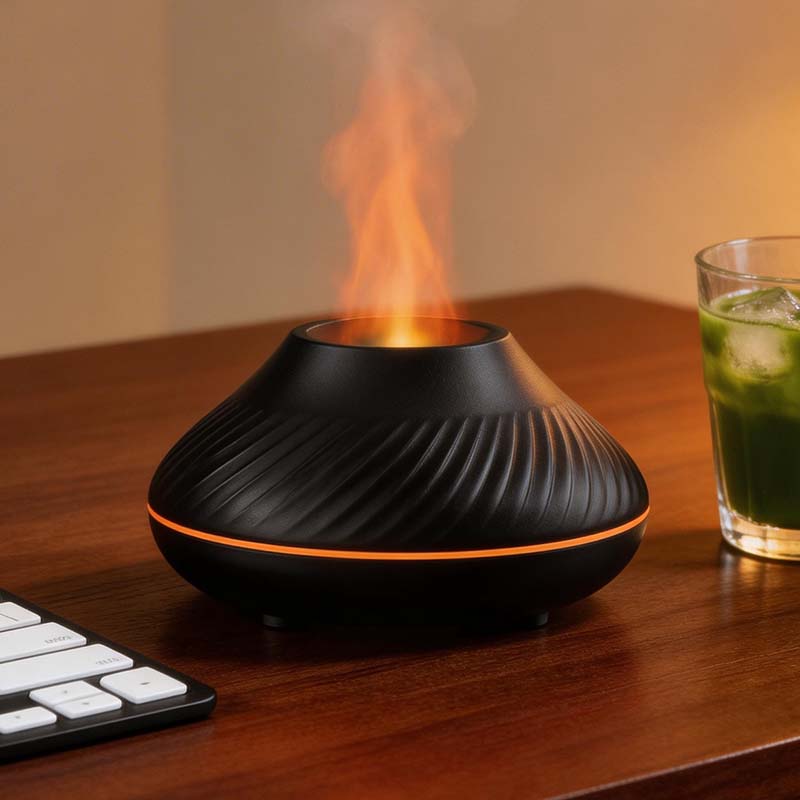 CouldNook Volcano 3D Flame Essential Oil Diffuser & Ambient Humidifier