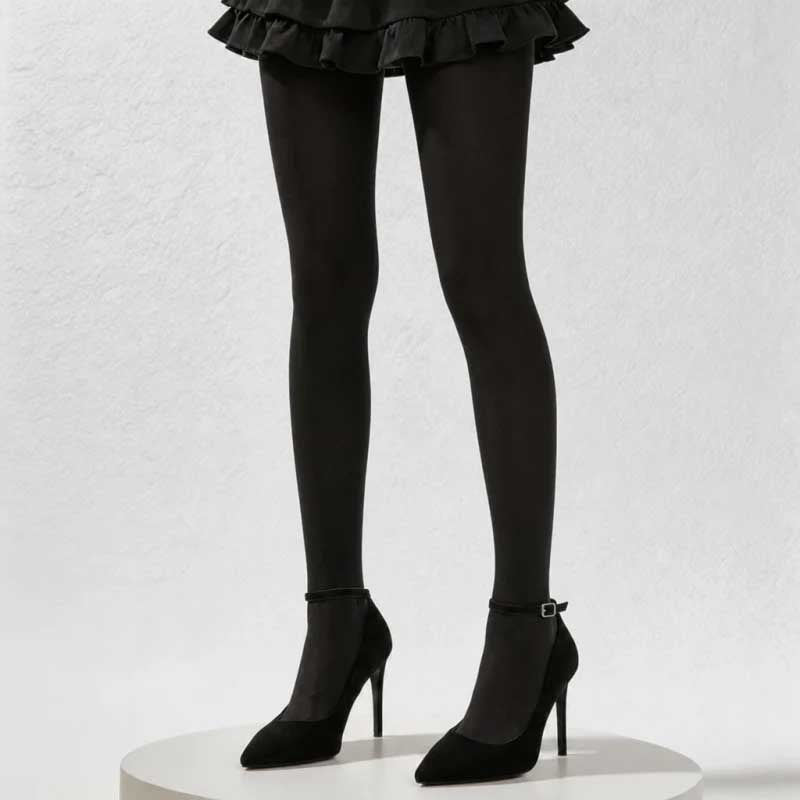 CouldNook 120D Opaque Tights - Anime-Style White Sheer Tights