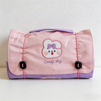 CouldNook "Nothing" Roll-Up Travel Toiletry Bag - 4-Compartment Foldable Makeup Organizer