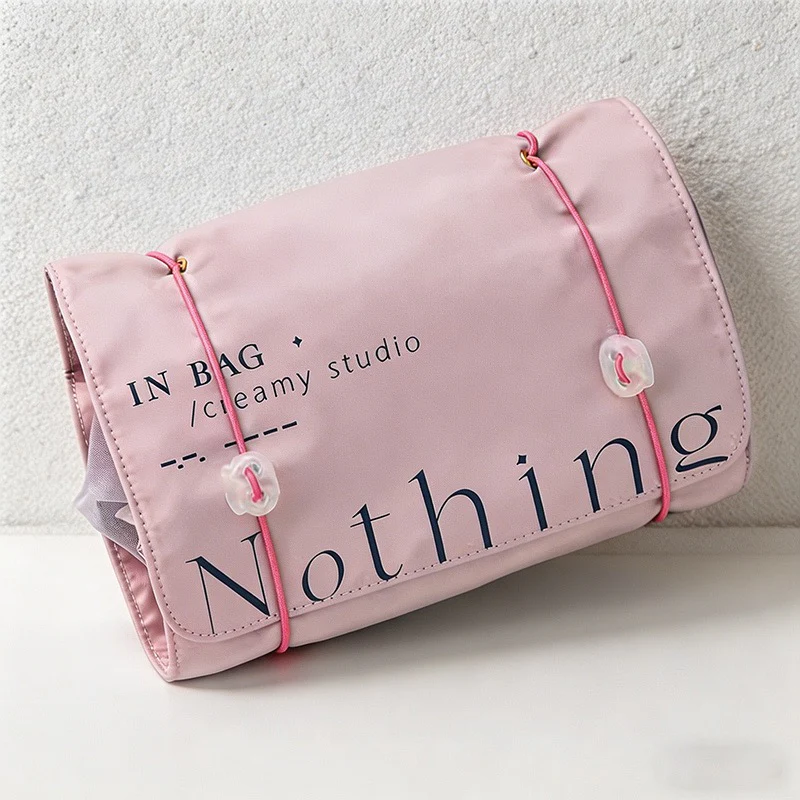 CouldNook "Nothing" Roll-Up Travel Toiletry Bag - 4-Compartment Foldable Makeup Organizer