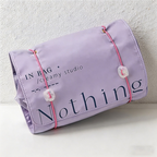 CouldNook "Nothing" Roll-Up Travel Toiletry Bag - 4-Compartment Foldable Makeup Organizer