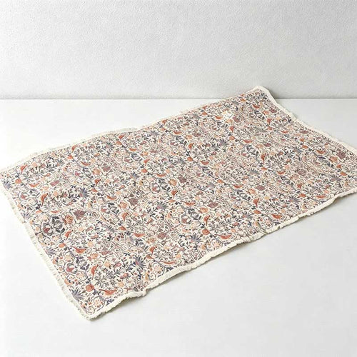 Bohemian Bird Print Tassel Tablecloth & Picnic Blanket - Dual-Use Outdoor Mat