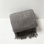 Bohemian Textured Knit Tassel Throw Blanket - Multi-Color Sofa & Bed Cover