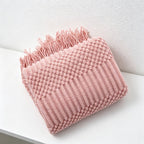 Bohemian Textured Knit Tassel Throw Blanket - Multi-Color Sofa & Bed Cover