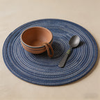 CouldNook Nordic Braided Cotton Placemat & Coaster - Heat Resistant Table Mat