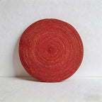 CouldNook Nordic Braided Cotton Placemat & Coaster - Heat Resistant Table Mat