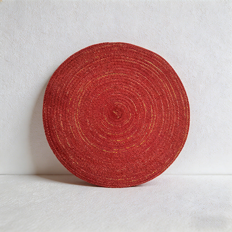 CouldNook Nordic Braided Cotton Placemat & Coaster - Heat Resistant Table Mat