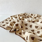 CouldNook 100% Cotton Crinkle Muslin Blanket - Kawaii Bear Baby-Safe Throw