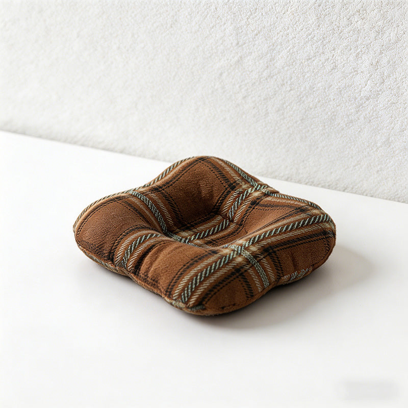 CouldNook Padded Cotton Plaid Coaster - Korean INS Style Mug & Teapot Mat