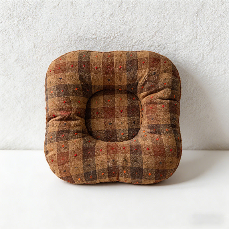 CouldNook Padded Cotton Plaid Coaster - Korean INS Style Mug & Teapot Mat