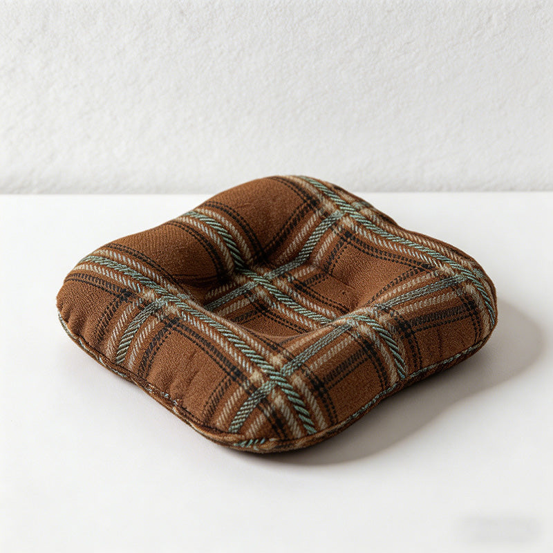 CouldNook Padded Cotton Plaid Coaster - Korean INS Style Mug & Teapot Mat