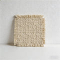 CouldNook Rustic Woven Cotton Fringed Coaster & Placemat - French Country Style