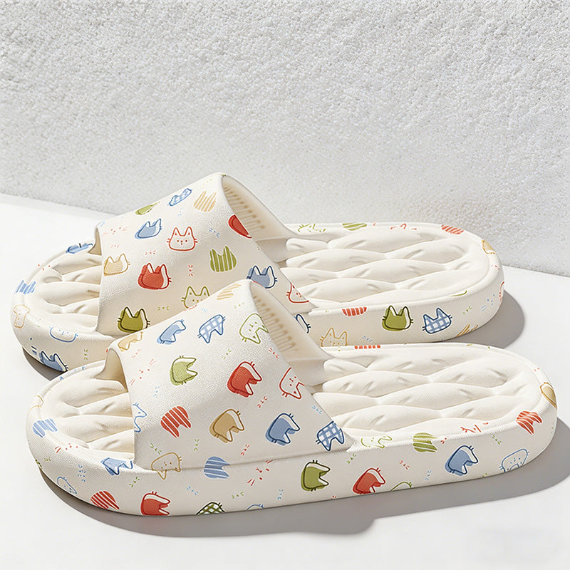 CouldNook Kawaii Cartoon EVA Cloud Slippers - 3cm Ultra-Thick Cushioned Indoor Slides