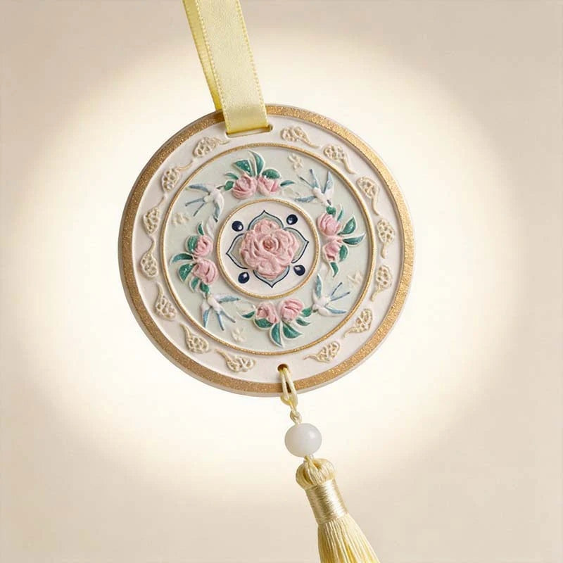 CouldNook Scented Plaster Tablet - Chinese Style Floral Tassel Pendant