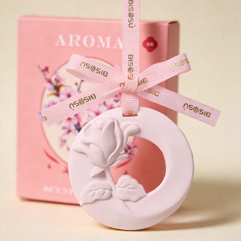 CouldNook Scented Plaster Tablet-3D Rose Ring Hanging Pendant