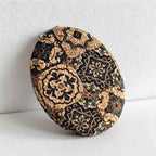 CouldNook Retro Floral Compact Mirror - Double-Sided Magnifying Pocket Mirror