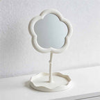 CouldNook Flower-Shaped Tabletop Vanity Mirror - With Storage Tray & 360° Rotation