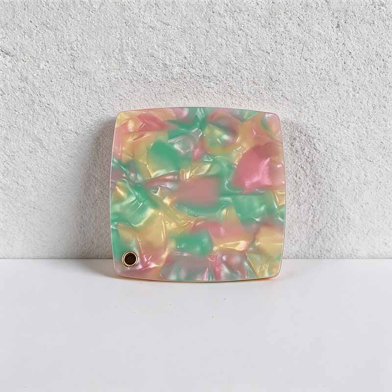 CouldNook Acetate Square Folding Compact Mirror - Portable Anti-Static Travel Mirror
