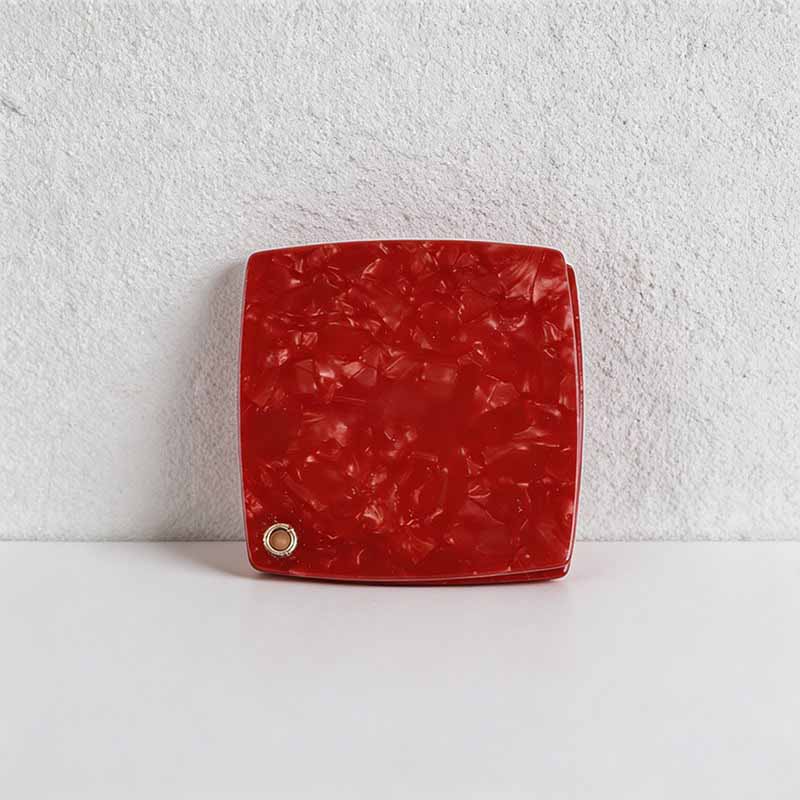 CouldNook Acetate Square Folding Compact Mirror - Portable Anti-Static Travel Mirror