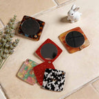CouldNook Acetate Square Folding Compact Mirror - Portable Anti-Static Travel Mirror