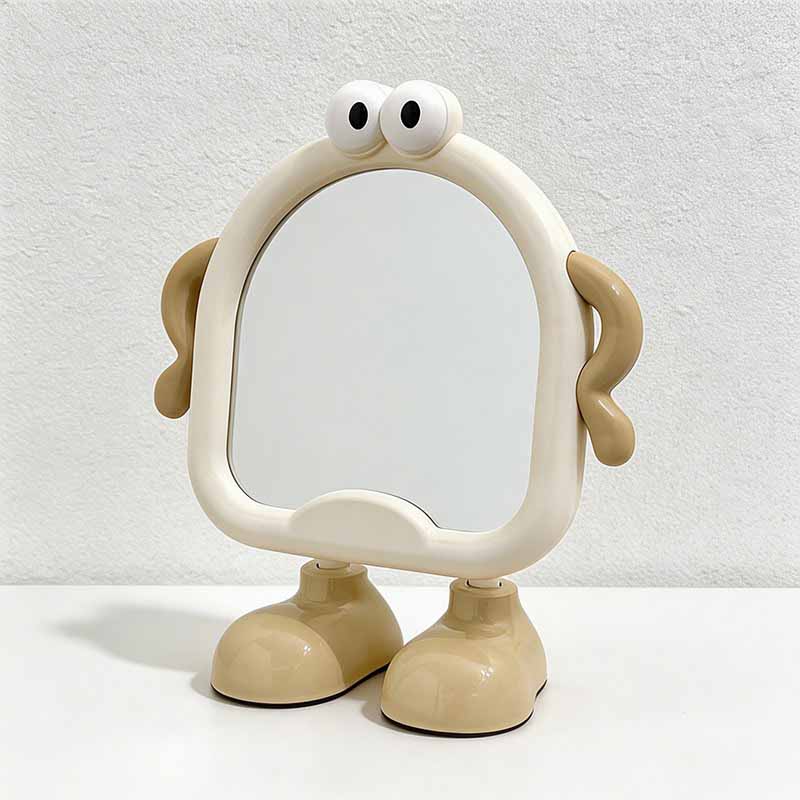 CouldNook Cute Big Eyes Cartoon Vanity Mirror - Desktop Full-Screen Makeup Mirror