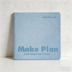 CouldNook "Make Plan" Pastel PU Leather Notebook - Mini Square Grid & Blank Journal