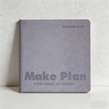 CouldNook "Make Plan" Pastel PU Leather Notebook - Mini Square Grid & Blank Journal
