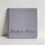 CouldNook "Make Plan" Pastel PU Leather Notebook - Mini Square Grid & Blank Journal