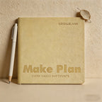 CouldNook "Make Plan" Pastel PU Leather Notebook - Mini Square Grid & Blank Journal
