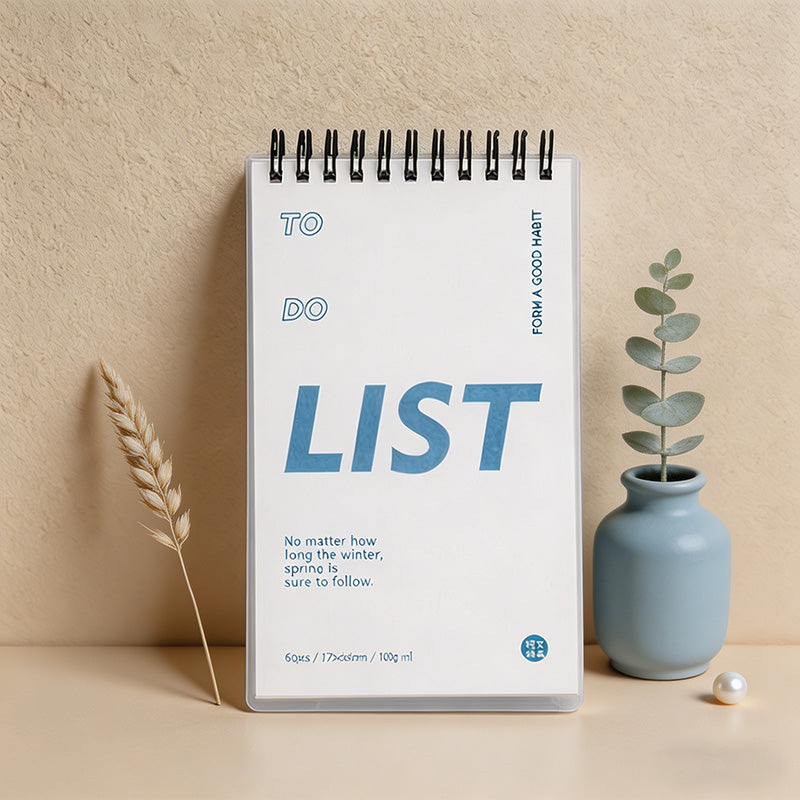 CouldNook Minimalist Spiral To-Do List Notepad - Daily Planner & Habit Tracker