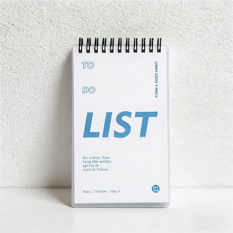 CouldNook Minimalist Spiral To-Do List Notepad - Daily Planner & Habit Tracker