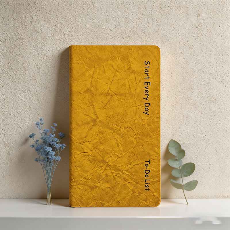 CouldNook Faux Leather Daily Planner - Textured PU Pocket To-Do List Journal