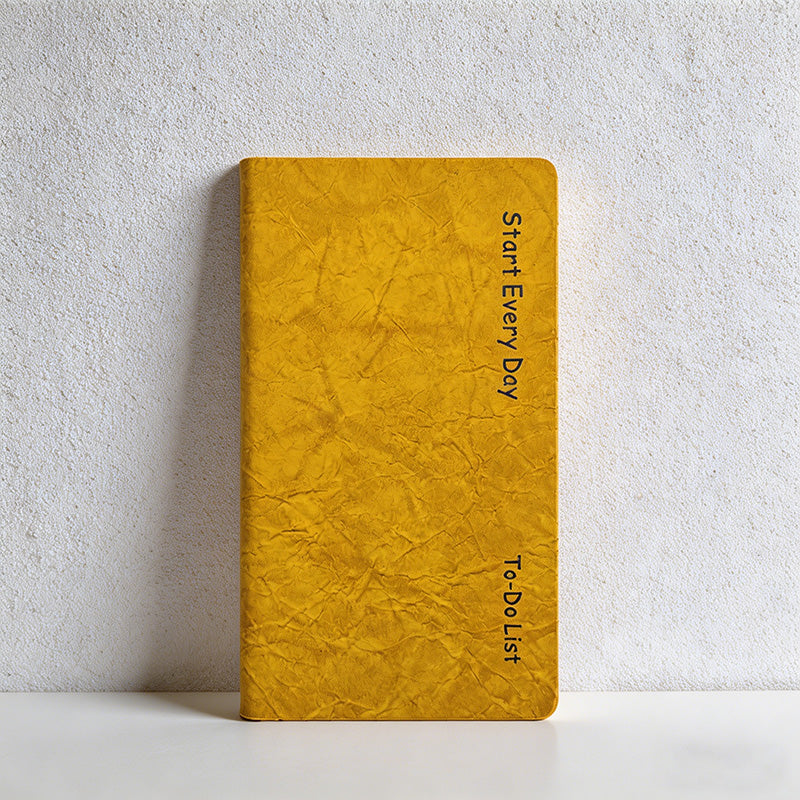CouldNook Faux Leather Daily Planner - Textured PU Pocket To-Do List Journal