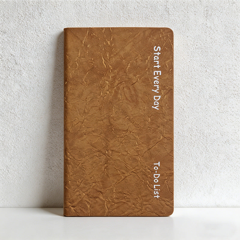 CouldNook Faux Leather Daily Planner - Textured PU Pocket To-Do List Journal