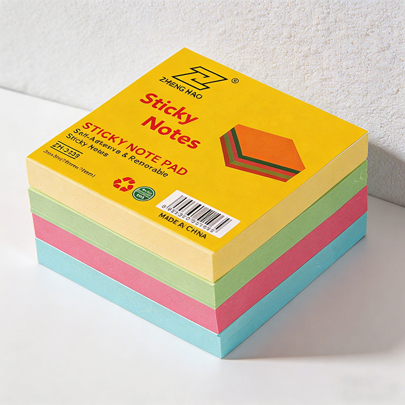 CouldNook Mega Thick 400-Sheet Sticky Note Cube - 4-in-1 Colorful 3x3 Memo Pad
