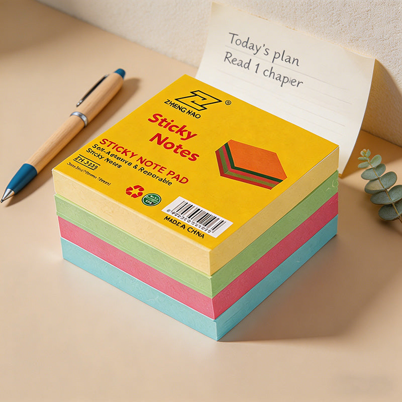 CouldNook Mega Thick 400-Sheet Sticky Note Cube - 4-in-1 Colorful 3x3 Memo Pad